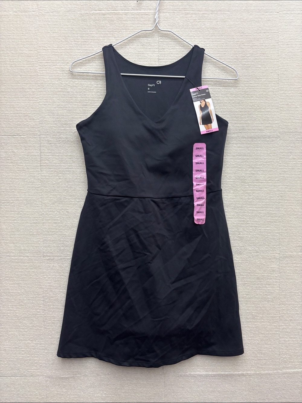 New GAP | Black Sleeveless V-Neck Mini Dress small skort